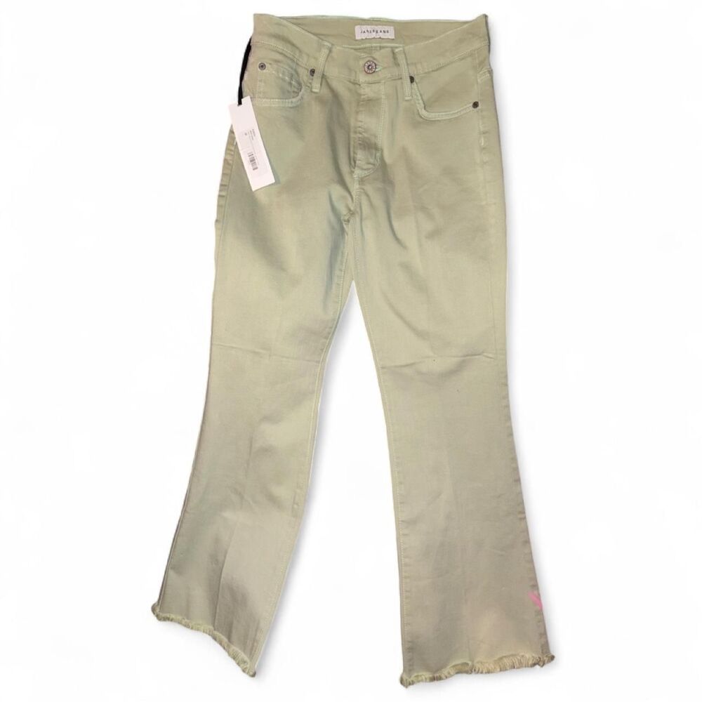 NWT James-jeans Kalista High Rise Frayed Hem Ankle Bootcut Jeans Sage 27